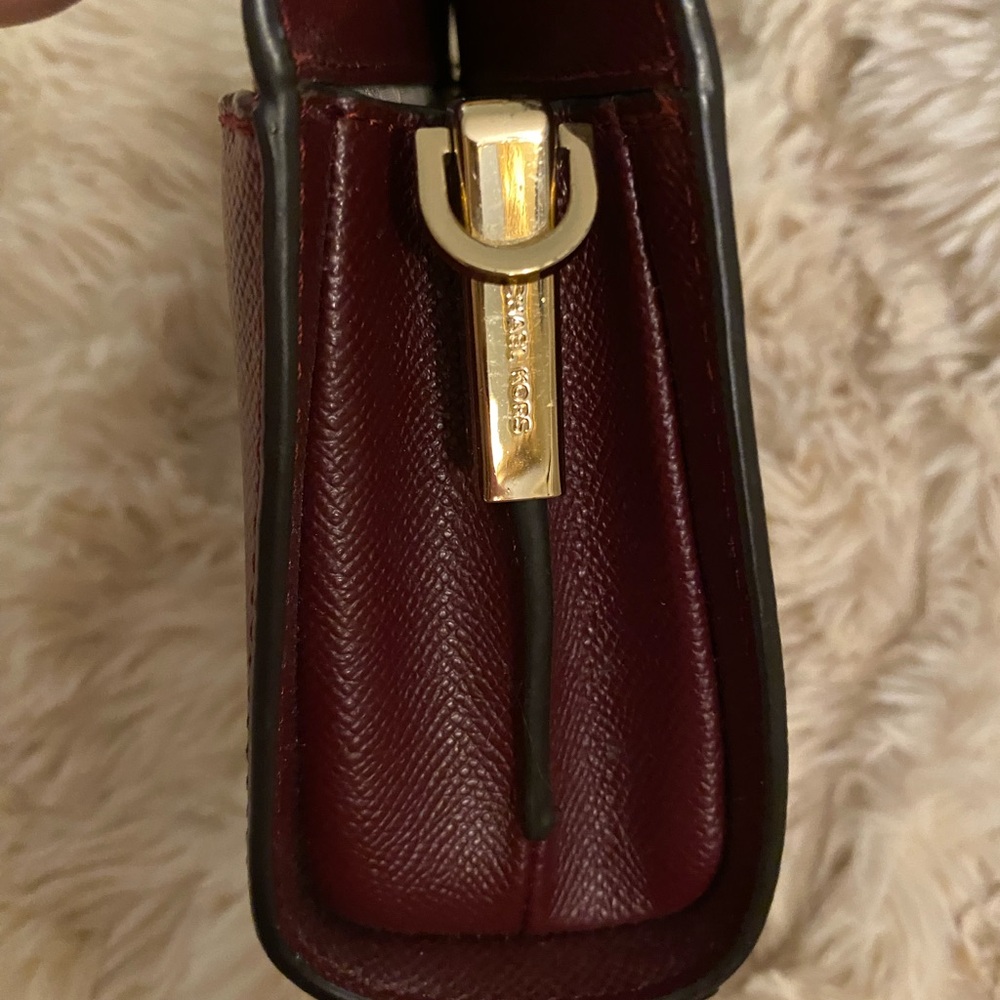 Michael Kors Burgundy Clutch with Chain - Picture 4 of 10